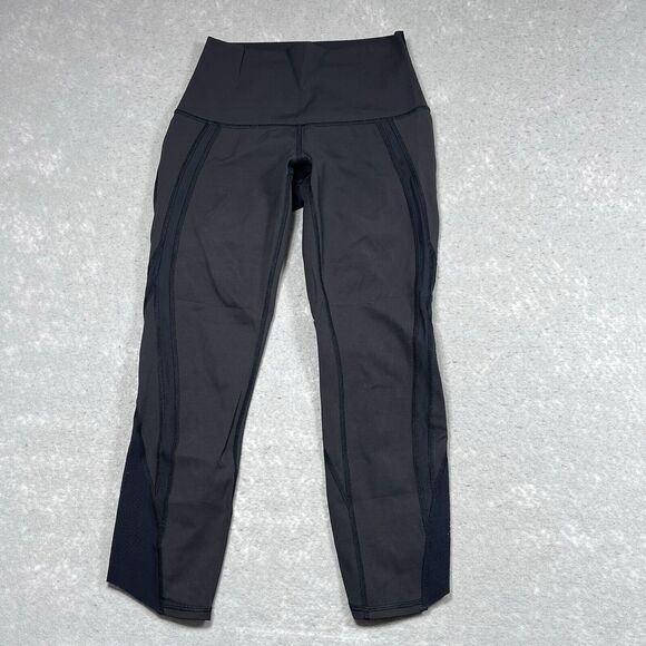 Lululemon Legging Womens Size 4 Black Legging Logo Athleisure Inseam 22” - Picture 1 of 13